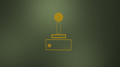 Retro Gamepad Icon on Green Abstract Background