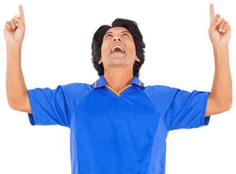 Transparent Football Player Celebrating Victory