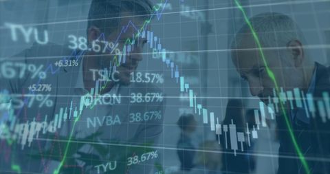 Businessmen Analyzing Stock Market Data in Modern Office - Download Free Stock Images Pikwizard.com