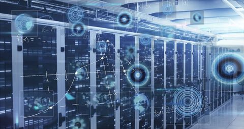 data processing and digital interface in advanced server room - Download Free Stock Images Pikwizard.com