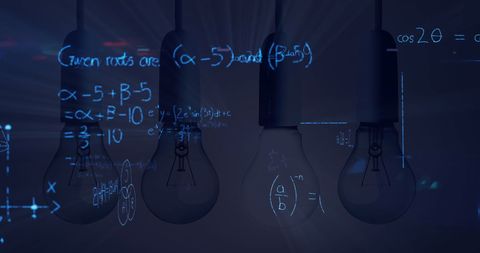 Illuminating Science Concepts with Formulae and Light Bulbs - Download Free Stock Images Pikwizard.com
