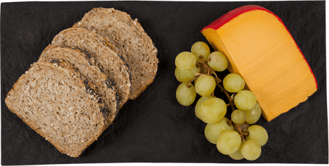 transparent arrangement of gouda cheese, grapes, and bread on slate - Download Free Stock Videos Pikwizard.com