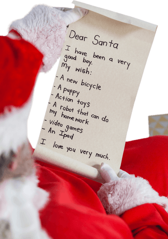 santa claus reading child's christmas wish list - Download Free Stock Videos Pikwizard.com