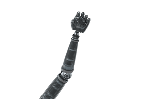 transparent robotic arm with clenched fist - Download Free Stock Videos Pikwizard.com
