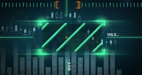 futuristic digital data interface with moving shapes - Download Free Stock Images Pikwizard.com