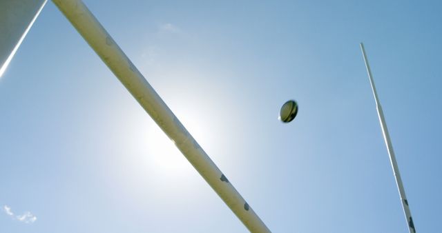 American Football Goal Post Under Clear Blue Sky - Download Free Stock Images Pikwizard.com