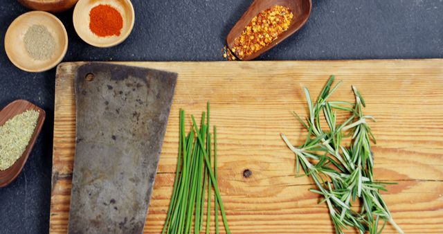 Rustic Kitchen with Fresh Herbs and Seasonings - Download Free Stock Images Pikwizard.com