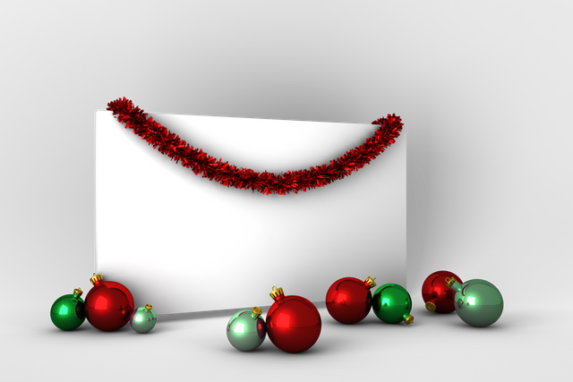 Transparent Display with Christmas Decorations and Blank Poster - Download Free Stock Videos Pikwizard.com