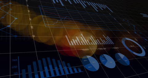 Futuristic Data Visualization with Abstract Graphs and Charts