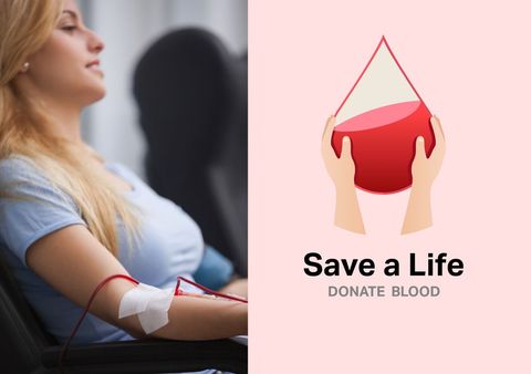 promoting blood donation with serene donor and symbolic blood drop - Download Free Stock Templates Pikwizard.com