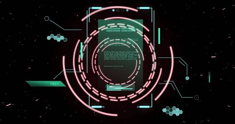 Abstract Futuristic Digital Interface with Data Visualization Elements - Download Free Stock Images Pikwizard.com