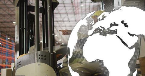 Warehouse operations team collaborating on logistics solutions