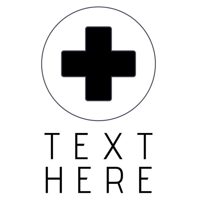 Medical Cross and Customizable Text Placeholder for Healthcare - Download Free Stock Templates Pikwizard.com