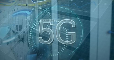 5G Technology Visualization Over Server Room - Download Free Stock Images Pikwizard.com