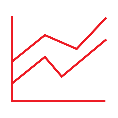 red line graph on transparent background showing statistics growth - Download Free Stock Videos Pikwizard.com