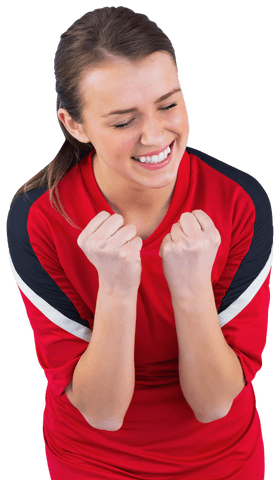 Excited Female Fan Cheering Passionately in Transparent Background - Download Free Stock Videos Pikwizard.com