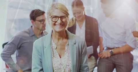 Successful Business Core Team Collaborating Pleasantly in Modern Office