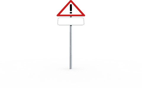 transparent warning sign with exclamation mark and blank placard - Download Free Stock Videos Pikwizard.com