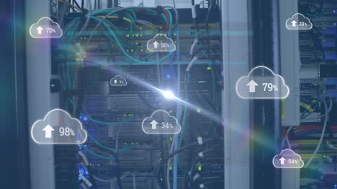 Cloud Technology and Data Processing in Modern Server Room