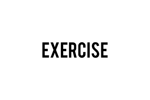 Exercise text illustration on transparent background