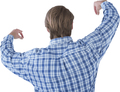 Businessman Exhibiting Strength, Editable Transparent Design