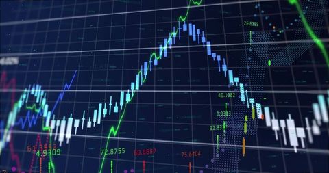 Dynamic Digital Financial Chart with Market Trends and Data Analysis