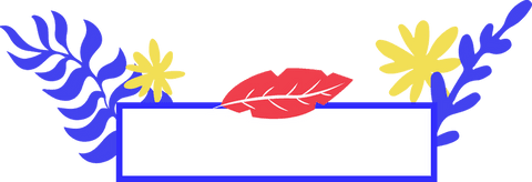Transparent Flat Floral Banner with Red Leaf and Yellow Flowers - Download Free Stock Videos Pikwizard.com