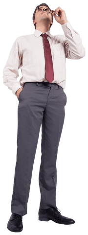 Confident Businessman Looking Up Transparent Background - Download Free Stock Videos Pikwizard.com
