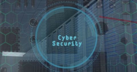 Cybersecurity Interface Over Network Servers Showcasing Data Protection - Download Free Stock Images Pikwizard.com