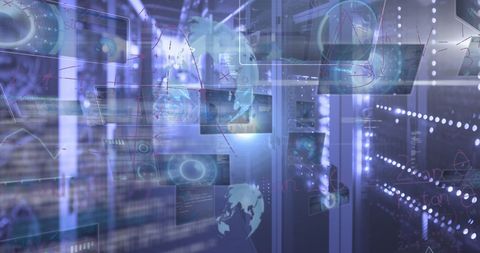 Digital Data Networks and Global Connectivity in Server Room - Download Free Stock Images Pikwizard.com