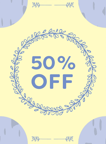 rustic 50% discount promotion with graphic elements for transparent use - Download Free Stock Videos Pikwizard.com