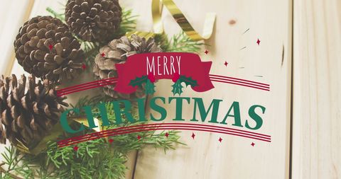 Festive Holiday Arrangement with Merry Christmas Greeting