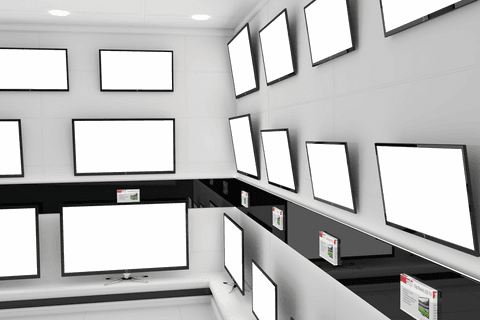 Digital Display of Multiple TV Screens with Transparent Background - Download Free Stock Videos Pikwizard.com