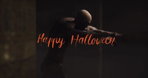 Chilling Halloween Greeting Zombie Image