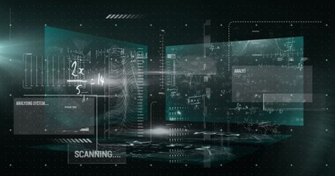 Digital Interface with Complex Data Processing Graphics - Download Free Stock Images Pikwizard.com
