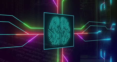 Artificial Intelligence Brain over Circuit Board Design - Download Free Stock Images Pikwizard.com
