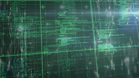 Digital Data Processing with Futuristic Code Overlays