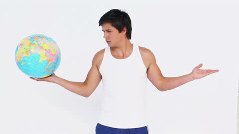 Man Contemplating Global Possibilities