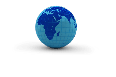 transparent blue 3d globe with wireframe continents - Download Free Stock Videos Pikwizard.com