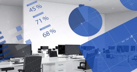 Digital Integration: Business Analytics and Office Workstation - Download Free Stock Images Pikwizard.com