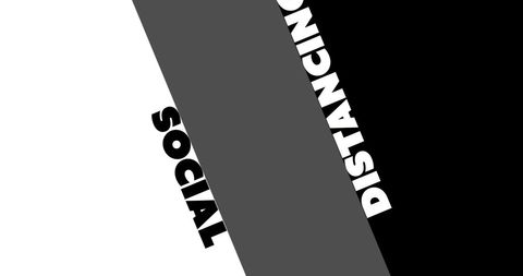Bold Text Art With Social Distancing Message on Monochrome Design - Download Free Stock Images Pikwizard.com