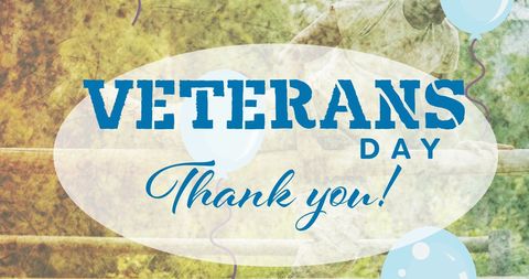 Veterans Day Celebration With Thank You Message