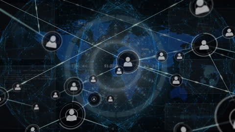 Global Network Connections with Social Media Graphics and Data Patterns