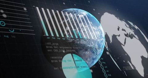Digital Data Processing with Global Networking Concept - Download Free Stock Images Pikwizard.com