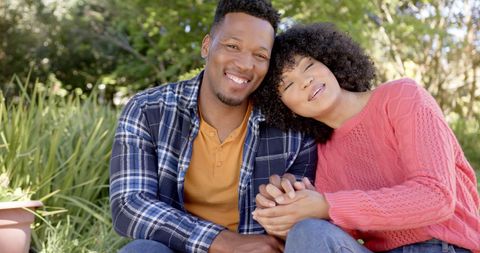 Happy African American Couple Enjoying Garden Relaxation