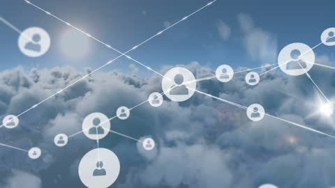 Cloud Computing with Networked User Icons in Skies