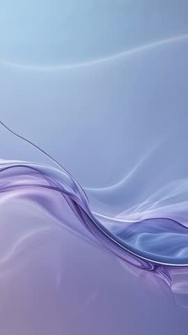 Vertical looping abstract wave animation in soft purple and blue for calming backgrounds