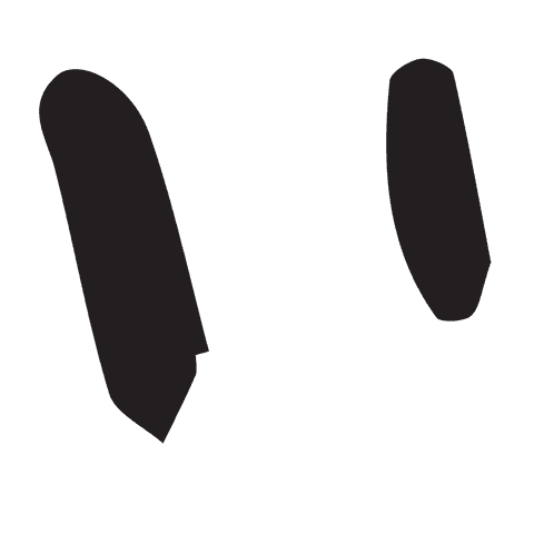 Abstract Black Smudges with Copy Space on Transparent Background