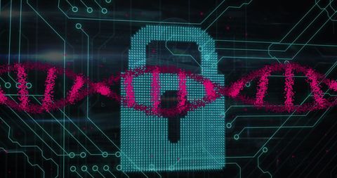 Futuristic DNA and Data Security Concept - Download Free Stock Images Pikwizard.com