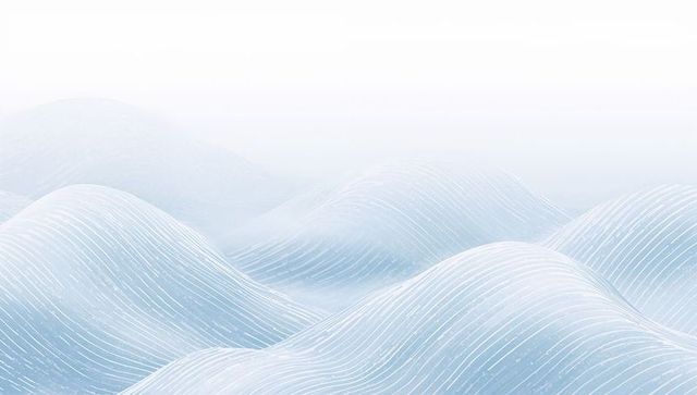 Abstract Blue Waveforms with Linear Streaks on Digital Canvas